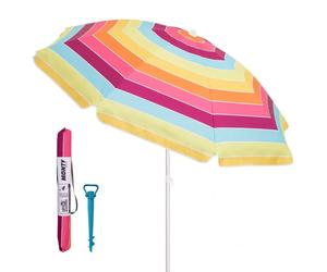 Lolahome Sombrilla Playa Pack Arco Iris | Protección Solar UPF+50
