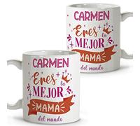 LolaPix Taza Mama Personalizada. Detalles Dia de la Madre. Regalos para Mama Original. Regalo Madre primeriza. Apta para Lavavajillas. Taza Mamá 330ml. Mamá cenefa