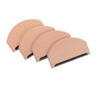 LOLIPPYY 4 Piezas Peine para Quitar Bolitas de Lana y Cachemira de Madera, Removedor de Bolitas Portátil Manual, Set 4 Piezas para Suéteres, Cuidado Delicado de Prendas y Telas Finas, Uso
