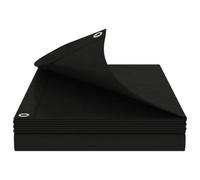 Lona con ojales gris antracita 6 x 8 m 260 GSM PE | Techo temporal, camping, vehículos, leña, muebles de jardín, tela de HDPE tejida, revestimiento LLDPE
