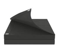 Lona con ojales gris antracita 8 x 8 m 90 GSM PE | Tejido HDPE tejido, revestimiento LLDPE, ojales de aluminio 100 cm, bordes reforzados, impermeables, fácil almacenamiento