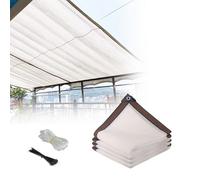 Lona de malla 85% e para plantas, red solar de jardín blanca para invernadero al aire libre, protección contra el calor del patio, fácil instalación, 9 x 14 m, ideal para veterinarios y pollos