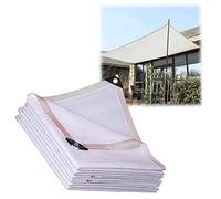 Lona de malla blanca de alta calidad con ojales para jardines e invernaderos, resistente a los rayos UV, tamaños de 2 x 4 m a 8 x 12 m, para plantar y uso en exteriores, 4 x 8 m, elección ideal.
