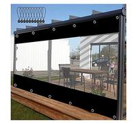 Lona de PVC transparente impermeable, paneles laterales 100% resistentes a la intemperie para patio, pérgola, cenador, protección duradera contra el viento y la lluvia con ojales (15 pies x 8 pies)