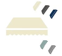 Lona de repuesto impermeable retráctil para patio, toldo para toldos de 8 a 20 pies, tela beige, 6 x 3 m, solución de sombra duradera para exteriores