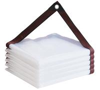 Lona Impermeable con Ojales 2.4 x 3.5 m 450 G M² con Ojales Duradera Resistente a Los Rayos UV Desgarros Lona Transparente Exterior para Jardín, Piscina y Remolque, A