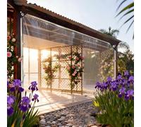 Lona Impermeable De Plástico Transparente,Lona Impermeable De PVC,LxW-3.2x2.5m/10.5x8.2ft