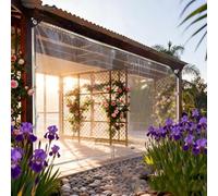 Lona Impermeable De Plástico Transparente,Lona Impermeable De PVC,LxW-3.8x2.5m/12.5x8.2ft