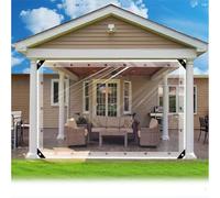 Lona impermeable de PVC transparente de 0,35 mm de grosor para exteriores, patio, porche, cubierta de panel lateral suave (1 x 4 m)