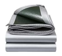 Lona impermeable resistente de 5,5 x 8 m, lona resistente al desgarro con ojales, ideal para camping, protección solar y lluvia, toldo de techo, patio, almacenamiento de leña