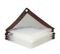 Lona impermeable resistente de 5 m x 6 m, plegable, de polietileno, transparente, resistente a la lluvia, para jardín, película anticongelante, refugio al aire libre, resistente a los rayos UV
