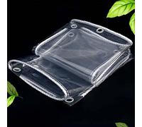 Lona impermeable transparente, 4 m x 7 m / 13.2 x 23.1ft, resistente al polvo y la lluvia, lona con ojales, toldo resistente al agua y al aire libre.