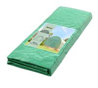 Lona Outsunny de 12 m² para Invernadero Tipo Túnel, 4x3x2 m, Anti-UV, Impermeable, 8 Ventanas + Puerta Enrollable con Cierre Verde Verde claro