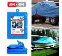 Lona para coche de alta resistencia de 3Mx4M, tela impermeable y resistente a los rayos UV, bordes reforzados y ojales prefabricados, protección contra el polvo y la lluvia para todo tipo de clima,