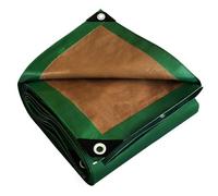 Lona para Techos 5x8 m - TECPLAST - HQ250TO - Verde y Marrón - Máximo Rendimiento - Lona Impermeable para Techadores y Carpinteros