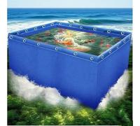 Lona plegable de PVC con válvula de drenaje, hábitat acuático de fácil instalación para peces y animales acuáticos, tamaño grande de 400 x 100 x 100 cm