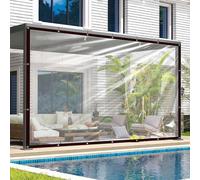 Lona plegable transparente para techo – resistente al agua y al viento – de una sola pieza – plegable