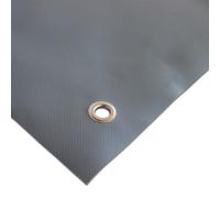 Lona por metros pvc 100% impermeable 680 g/m2 de 250 cm de ancho - Ventadecolchones.com Gray with eyelets in the corners