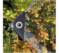 Lona Protección Transparente, 0,3mm Espesor Lona de PVC Impermeable de con Ojales, 420g/m² Multiusos Toldo, para Muebles, Piscina, Coche, Jardín, Incluyendo Cuerdas y Ataduras (1X2M)