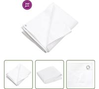 Lona protectora Living Store, 260 g/m², 4x8 metros, color blanco, fabricada en HDPE