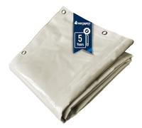 Lona PVC Impermeable 2x8 m Blanco Crema - Garantía de 5 años TECPLAST - LP506MU - Lona Exterior - Resistencia Anti-UV