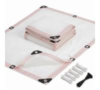Lona Sombra Exterior Blanca, Toldo Vela Transpirable, Malla Sombreo HDPE Impermeable, Toldos para Proteger Plantas con Cuerdas, Sombra 70%, Anti-UV Jardín(4x8m)
