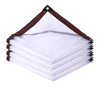 Lona transparente con ojales 1,5 x 1,5 m, lona impermeable transparente, lona para muebles de jardín, resistente a la intemperie para exteriores, plantas, invernadero, caseta de mascotas, techo
