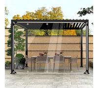 Lona Transparente Impermeable Exterior, 0,3 mm PVC Toldo con Ojales Protección UV Resistente a Desgarros para Terraza Pérgola Jardín Camping Piscina Muebles Plantas, con Cuerdas(1x2m)