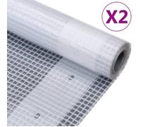 Lonas De Leno 2 Unidades 260 G/m² 4x15 M Blanca Vidaxl