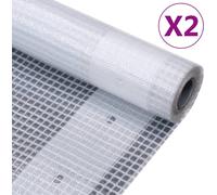 Lonas de leno 2 unidades 260 g/m² 4x8 m blanca