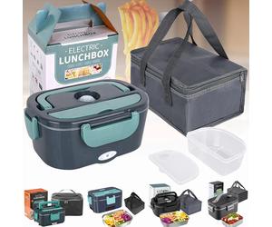 Lonchera eléctrica, calentador de comida portátil de 1.5/1.8/2/2.5 L para coche y oficina, multivoltaje de 12V/24V/220V con contenedor de acero inoxidable 75W/1.8L
