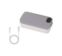 Lonchera eléctrica con calefacción, recargable de 7200 mAh para batería, calentador de alimentos portátil grande de 1 litro, olla interior de acero inoxidable 304, para el trabajo, coche, camión