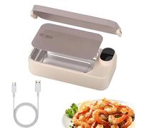 Lonchera térmica - eléctrica recargable | Contenedor eléctrico portátil para alimentos con compartimento, kit inteligente de aperitivos con función de calentamiento, almacenamiento de