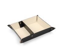 Londo Bandeja de Cuero Organizador Práctica Caja de Almacenamiento para Carteras, Relojes, Llaves, Monedas, Teléfonos Celulares y Equipos de Oficina, Unisex