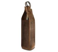 Londo Estuche para Botella de Vino de Cuero Genuino - Elegante y Resistente Porta Vino para Viajes, Picnics y Regalos