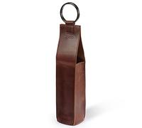 Londo Estuche para Botella de Vino de Cuero Genuino - Elegante y Resistente Porta Vino para Viajes, Picnics y Regalos