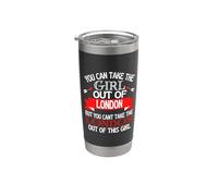 Londres chica no puede sacarla de Londres Vaso térmico de acero inoxidable de doble pared