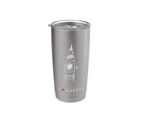 Londres Vintage Skyline Inglaterra Reino Unido I Love London Vaso térmico de acero inoxidable de doble pared