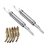 LONGHAO 2 pcs,Cuchillo Multifuncional 5 En 1 Para Camarones,Shrimp Line Knife,Pelador De Camarones,Herramienta Peladora De Camarones De Acero Inoxidable,MáQuina Peladora De Camarones,Para Cocina