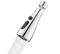 Longing Home Extensión de grifo de 3 modos, repuesto para cabezal de cocina, cañón giratorio de pulverización de cocina, conexión parcial, aireador, pieza de extensión giratoria con brazo robótico