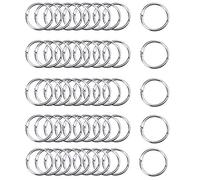 Longsing Metal Libro Hojas Sueltas Anillas de Libro de Metal 50Pcs 50MM Anillos de Encuadernación de Hojas Sueltas para Cuaderno Diario Álbum de Fotos DIY Planner