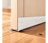 Lonwiner 93cm Marrón Burlete Bajo Puerta, burlete Puerta Entrada Aislante Puertas de Entrada Invierno burletes para Ventanas correderas (Blanco)