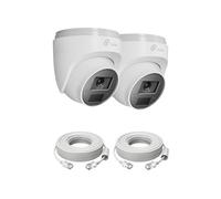 Loocam Pack de 2 Cámaras de Vigilancia PoE Add-on 4K 8MP Exterior/Interior | Detección de Personas AI, Visión Nocturna, Alerta Push, Acceso Remoto, Cámara de Cúpula, Solo con NVR PoE 4K