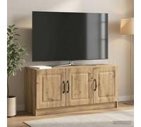 LoogCape Mueble de TV de madera de roble Artisan, 99 x 34,5 x 47 cm, con mucho espacio de almacenamiento y diseño moderno para sala de estar, rincón de juegos, ahorra espacio y es versátil