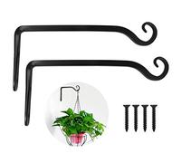 LOOGI Soporte para plantas, soporte para macetas colgantes, hierro, gancho de pared, soporte de pared, 25 cm