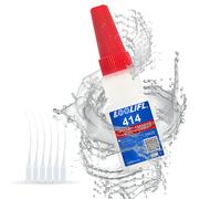 LOOLIFL1-7pcs Pegamento Instantáneo 414 de Secado Rápido, Adhesivo de Cianoacrilato para Cuero, Goma, Madera, Metal, Pegamento Líquido de Alta Resistencia L-414-10G-3PCS
