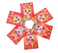 LOORGVEL 60 Piezas Sobres Rojos Año del Dragón Sobres para Dinero Gruesos y Resistentes Decoración Festiva para Año Paquetes Tradicionales con Patrones de Buena Suerte