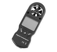 LOPUNER Anemómetro para Medición de Velocidad del Viento y Humedad de Mano Mini Digital con Pantalla Lcd Retroiluminada Portátil y Liviano para Trabajos al Aire Libre