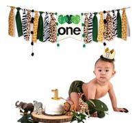 LOPUNER Banderines de Tela Reutilizables para Fiesta de Primer Cumpleaños Niña, Adorno Práctico y Colorido para Cumpleaños Infantil y Suministros de Diseño
