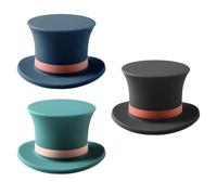 LOPUNER Tapones de Silicona Reutilizables y Saludables para Vino Forma de Sombrero Pack de 3 Piezas para Botellas en Diversas Ocasiones